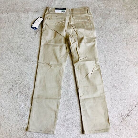 Nautica Boys’ School Uniform Flat Front Khakis - Picture 4 of 4